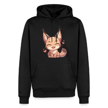 Caracal Karakale Karakal - Sweat à capuche Premium bio Homme - noir - Devant - Nico (187cm)