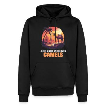 Camel Kamele Kamel - Männer Premium Bio Hoodie - Schwarz - Vorne - Nico (187cm)