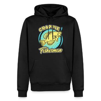 Fishing Crappie Fisherman - Men’s Premium Organic Hoodie - black - Front - Nico (187cm)