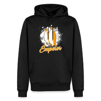 Emperor Penguin Family - Men’s Premium Organic Hoodie - black - Front - Nico (187cm)