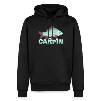 Awesome Carp - Men’s Premium Organic Hoodie - black - Front - Nico (187cm)