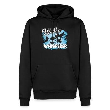 Walleye Whisperer - Men’s Premium Organic Hoodie - black - Front - Nico (187cm)