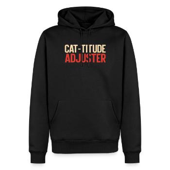 Cat Dad Gifts - Männer Premium Bio Hoodie - Schwarz - Vorne - Nico (187cm)