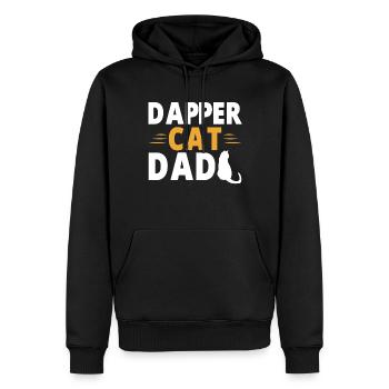 Cat Dad Gifts - Men’s Premium Organic Hoodie - black - Front - Nico (187cm)