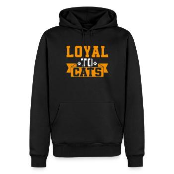 Cat Dad Gifts - Männer Premium Bio Hoodie - Schwarz - Vorne - Nico (187cm)