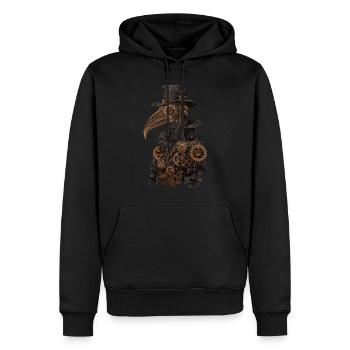 Steampunk Pestilence Plague Doctor - Männer Premium Bio Hoodie - Schwarz - Vorne - Nico (187cm)