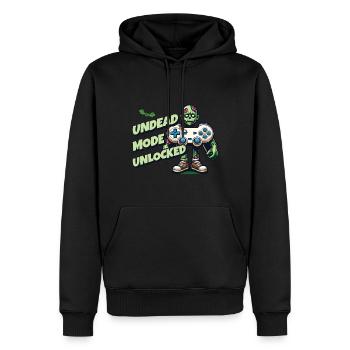 Manette de jeu Zombie : Mode Mort-vivant - Sweat à capuche Premium bio Homme - noir - Devant - Nico (187cm)