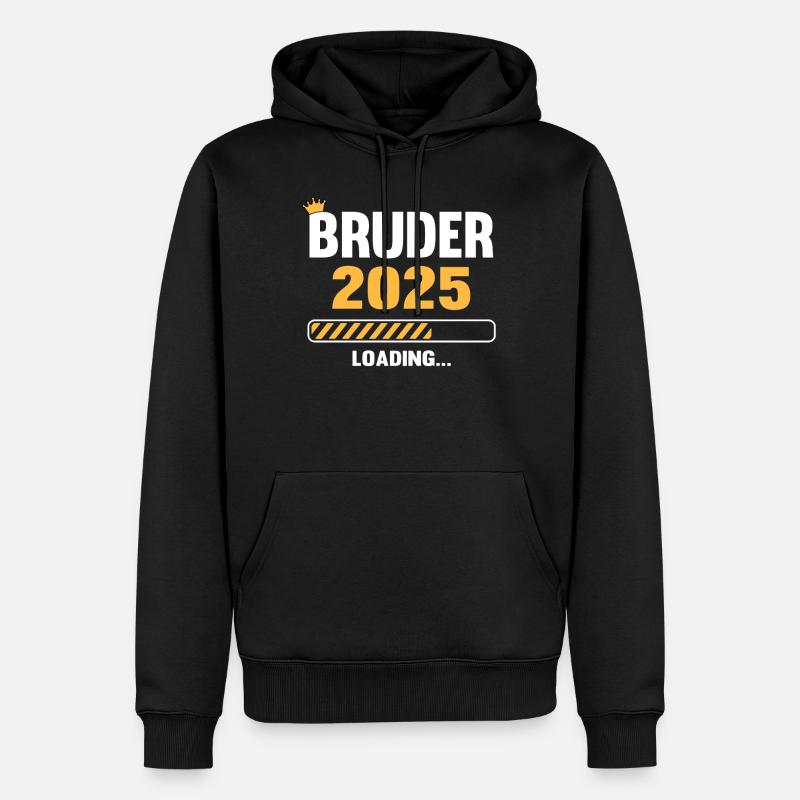 Bruder 2025 Loading - Männer Premium Bio Hoodie - Schwarz