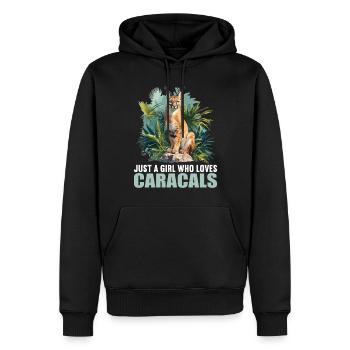 Caracal Karakale Karakal - Sweat à capuche Premium bio Homme - noir - Devant - Nico (187cm)