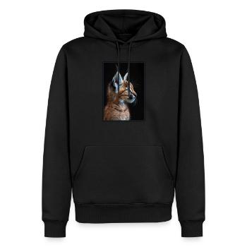 Caracal Karakale Karakal - Sweat à capuche Premium bio Homme - noir - Devant - Nico (187cm)