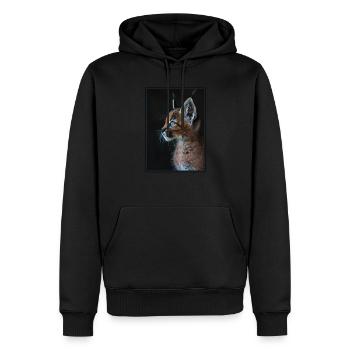Caracal Karakale Karakal - Sweat à capuche Premium bio Homme - noir - Devant - Nico (187cm)