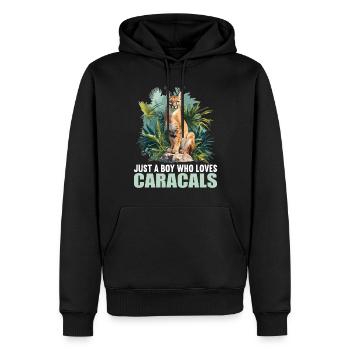 Caracal Karakale Karakal - Sweat à capuche Premium bio Homme - noir - Devant - Nico (187cm)
