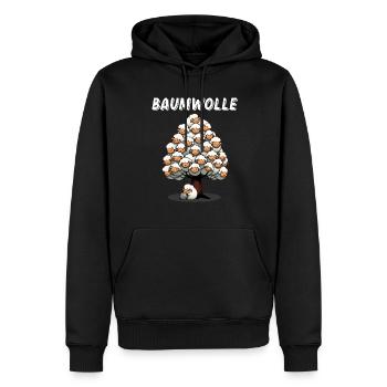 Baumwolle Schaf Cartoon Lustiges Schafe Wortspiel - Männer Premium Bio Hoodie - Schwarz - Vorne - Nico (187cm)