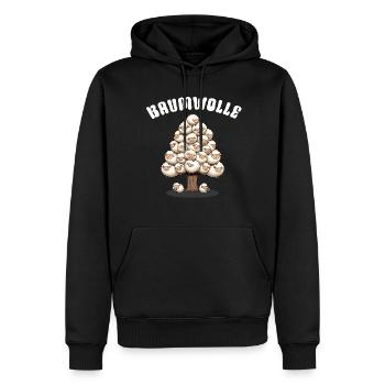 Baumwolle Schaf Cartoon Lustiges Schafe Wortspiel - Männer Premium Bio Hoodie - Schwarz - Vorne - Nico (187cm)