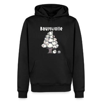Baumwolle Schaf Cartoon Lustiges Schafe Wortspiel - Männer Premium Bio Hoodie - Schwarz - Vorne - Nico (187cm)