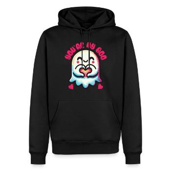 Mignon motif fantôme You’re My Boo - Sweat à capuche Premium bio Homme - noir - Devant - Nico (187cm)
