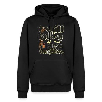 Halloween Skelett I Will Follow You - Männer Premium Bio Hoodie - Schwarz - Vorne - Nico (187cm)