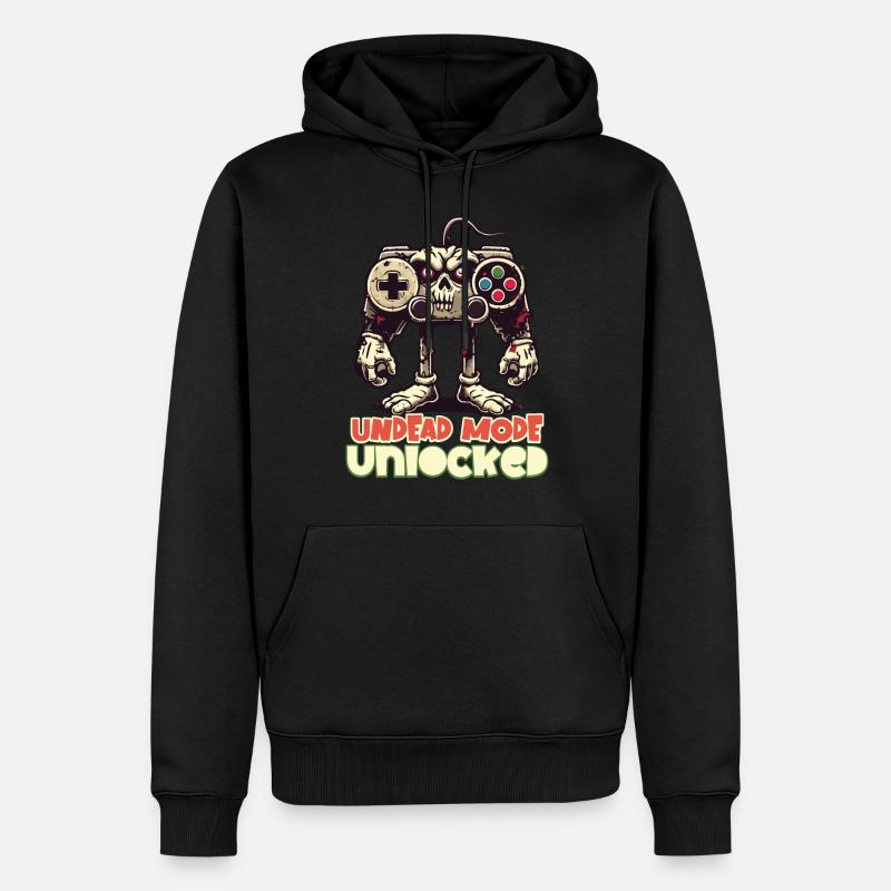 Zombie Gaming Controller: Untoter Modus - Männer Premium Bio Hoodie - Schwarz