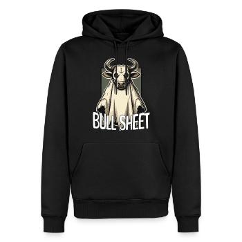 Lustiger Bull Sheet Cartoon Geist - Männer Premium Bio Hoodie - Schwarz - Vorne - Nico (187cm)
