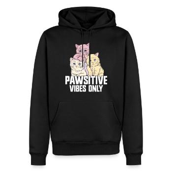 Cat Dad Gifts - Men’s Premium Organic Hoodie - black - Front - Nico (187cm)