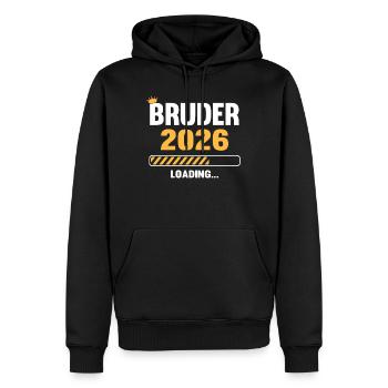 Bruder 2026 Chargement - Sweat à capuche Premium bio Homme - noir - Devant - Nico (187cm)