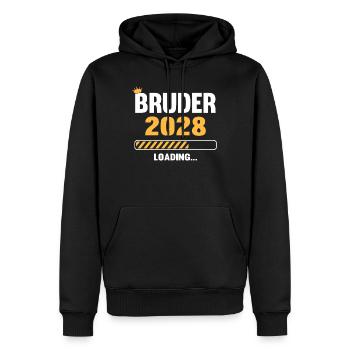Bruder 2028 Loading - Männer Premium Bio Hoodie - Schwarz - Vorne - Nico (187cm)