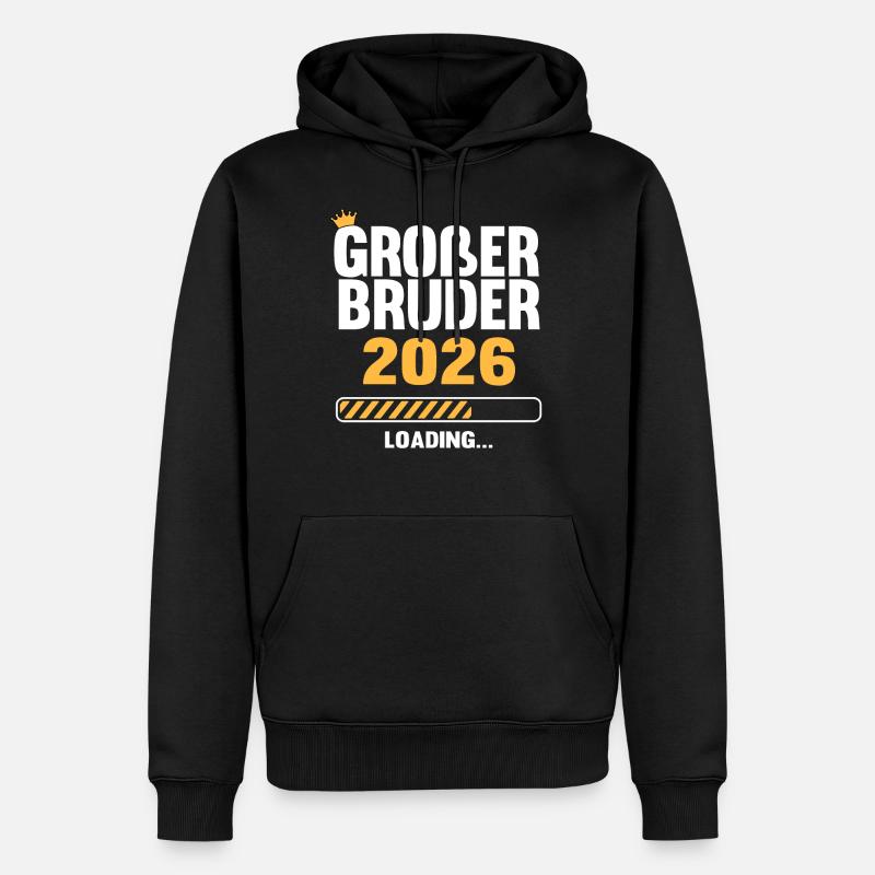 Großer Bruder 2026 Loading - Männer Premium Bio Hoodie - Schwarz