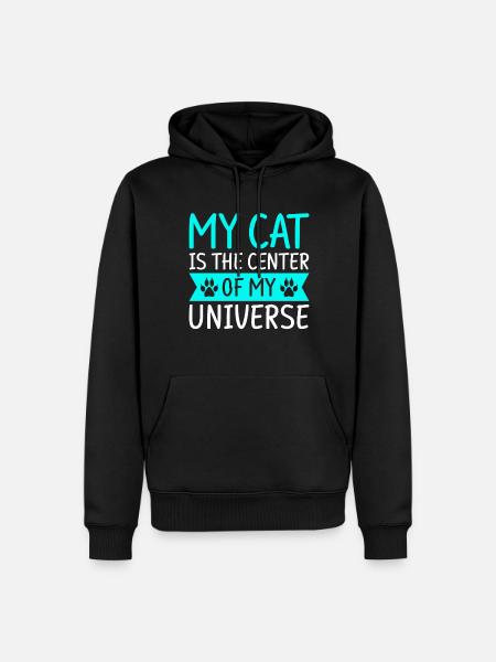 Cat Dad Gifts - Men’s Premium Organic Hoodie - black