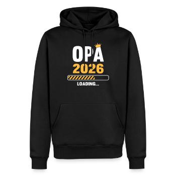 Opa 2026 Loading - Männer Premium Bio Hoodie - Schwarz - Vorne - Nico (187cm)