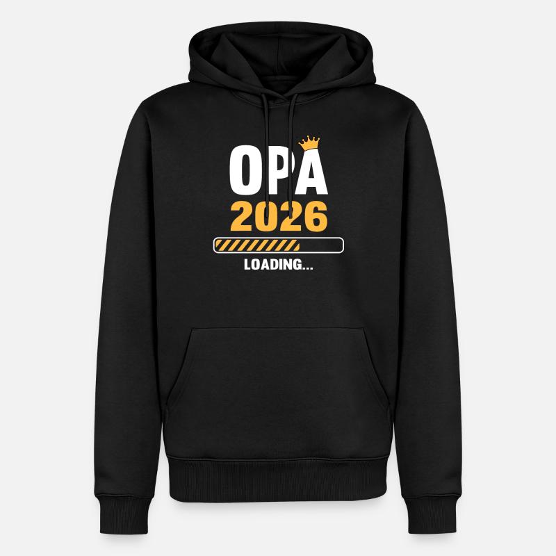 Papy 2026 Chargement - Sweat à capuche Premium bio Homme - noir