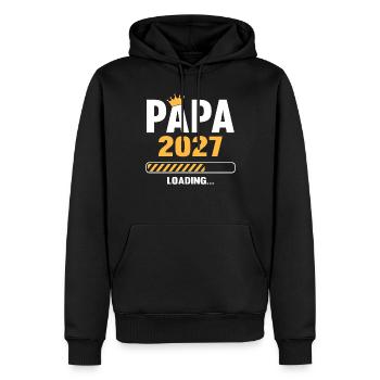 Papa 2027 Loading - Männer Premium Bio Hoodie - Schwarz - Vorne - Nico (187cm)