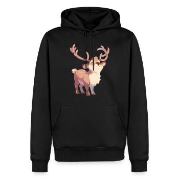 Caribou Karibus Karibu - Sweat à capuche Premium bio Homme - noir - Devant - Nico (187cm)