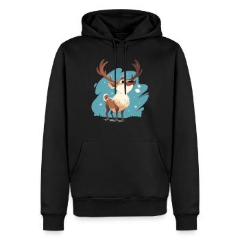Caribou Karibus Karibu - Sweat à capuche Premium bio Homme - noir - Devant - Nico (187cm)