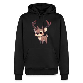 Caribou Karibus Karibu - Sweat à capuche Premium bio Homme - noir - Devant - Nico (187cm)