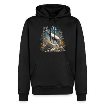 Caribou Karibus Karibu - Sweat à capuche Premium bio Homme - noir - Devant - Nico (187cm)
