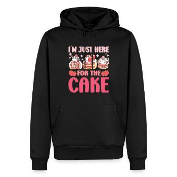 Pastry Lover Just Here For Cake Cute Gift - Männer Premium Bio Hoodie - Schwarz - Vorne - Nico (187cm)