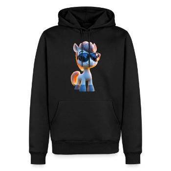 Pony Reitpony Fohlen Reiterin Ponys Reiten Ponyhof - Männer Premium Bio Hoodie - Schwarz - Vorne - Nico (187cm)