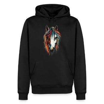 Pony Reitpony Fohlen Reiterin Ponys Reiten Ponyhof - Männer Premium Bio Hoodie - Schwarz - Vorne - Nico (187cm)
