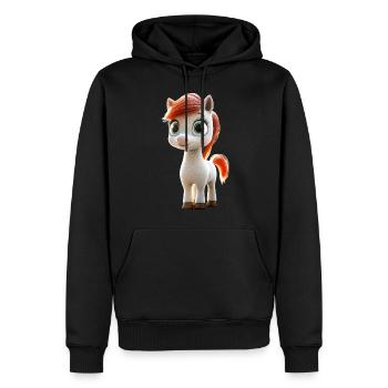 Pony Reitpony Fohlen Reiterin Ponys Reiten Ponyhof - Männer Premium Bio Hoodie - Schwarz - Vorne - Nico (187cm)