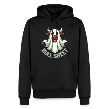 Cow Ghosts Fun Cartoon Bull Sheet - Sweat à capuche Premium bio Homme - noir - Devant - Nico (187cm)