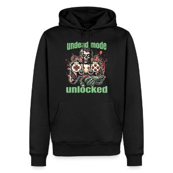 Zombie Gaming Controller: Untoter Modus - Männer Premium Bio Hoodie - Schwarz - Vorne - Nico (187cm)