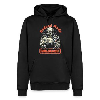 Manette de jeu zombie Mode mort-vivant déverrouillé - Sweat à capuche Premium bio Homme - noir - Devant - Nico (187cm)
