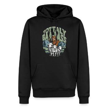 Schafhirte Schäferei Schafe Hirte Totally Baa-dass - Männer Premium Bio Hoodie - Schwarz - Vorne - Nico (187cm)