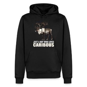 Caribou Karibus Karibu - Sweat à capuche Premium bio Homme - noir - Devant - Nico (187cm)