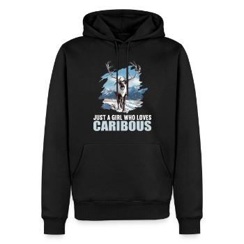 Caribou Karibus Karibu - Sweat à capuche Premium bio Homme - noir - Devant - Nico (187cm)