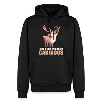 Caribou Karibus Karibu - Sweat à capuche Premium bio Homme - noir - Devant - Nico (187cm)