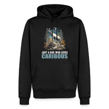 Caribou Karibus Karibu - Sweat à capuche Premium bio Homme - noir - Devant - Nico (187cm)