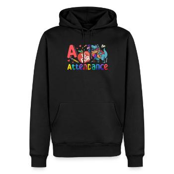 Secrétaire des présences - Sweat à capuche Premium bio Homme - noir - Devant - Nico (187cm)