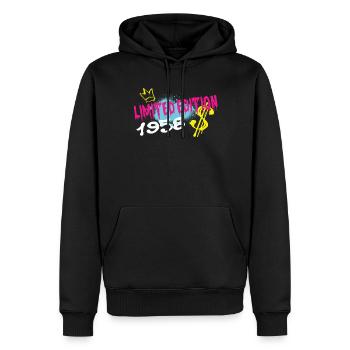 Limited Edition 1958 Geburtstag 1958 Geboren - Männer Premium Bio Hoodie - Schwarz - Vorne - Nico (187cm)