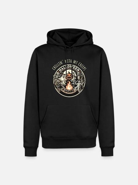 Halloween Chillin' With My Creeps - Men’s Premium Organic Hoodie - black